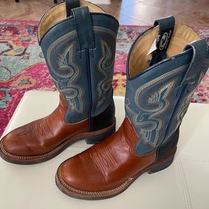 Women Roper Boots Blue